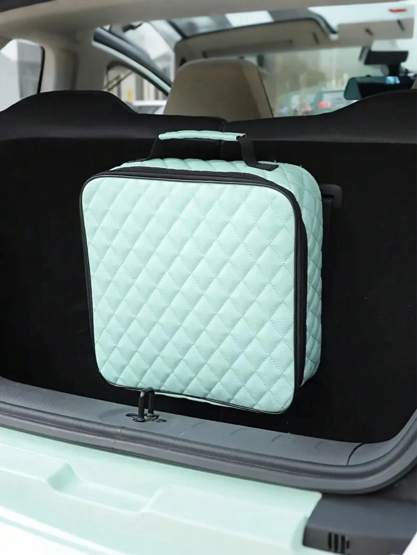 قطعة واحدة من منظم صندوق السيارة ذو السعة الكبيرة - مصنوع من نسيج مقاوم للماء ومقاوم للاهتراء ومخازن شواحن EV والكابلات والأدوات والتخييم #2