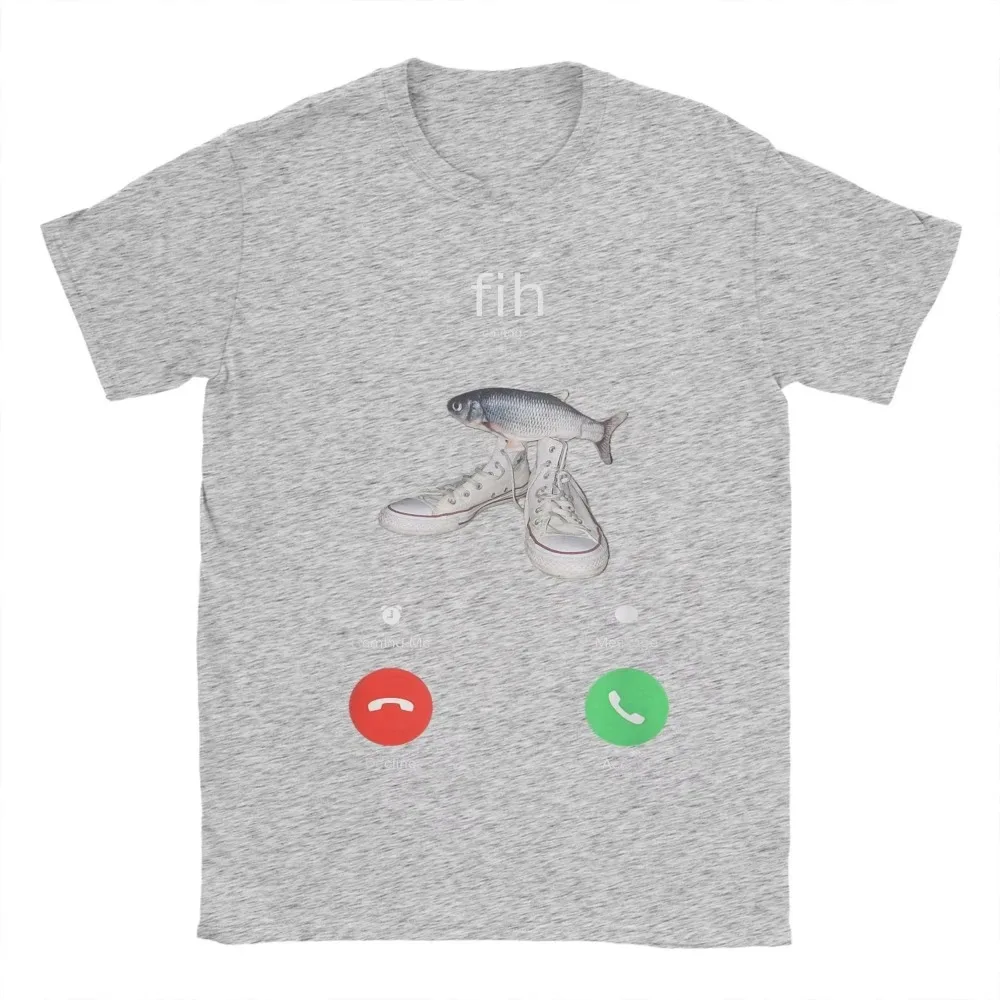 Fih Meme Fish Calling T-Shirt mit Rechtschreibfehler „Fih Is Calling“ Rundhals-Damen-T-Shirt Harajuku Kurzarm Lässiges Ästhetisches T-Shirt Klassisch – Detail 6