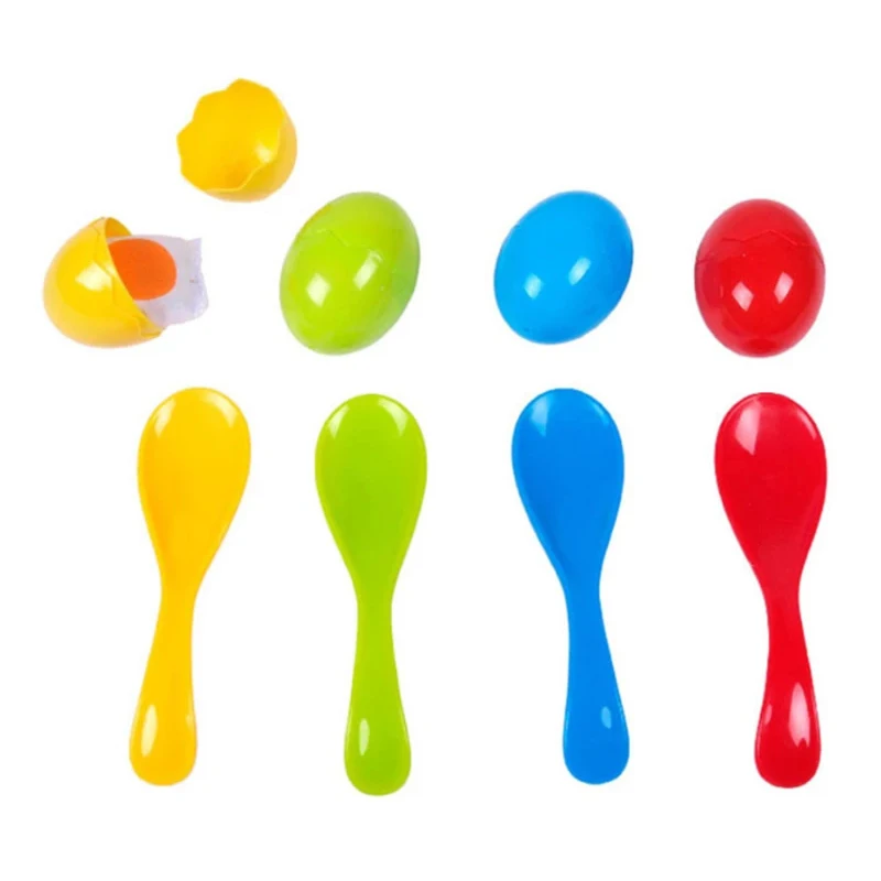 Set Egg And Spoon Game For Kids Sensory Play Toys Field Day Party Favors Outdoor Spielzeug Kinder Juegos De Exterior Para Niños