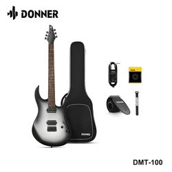 Donner DMT-100 Solid Body Electric Guitar  Matte Finish 39 Inch Metal Electric Guitar Beginner Kits with Bag Strings Strap Cable