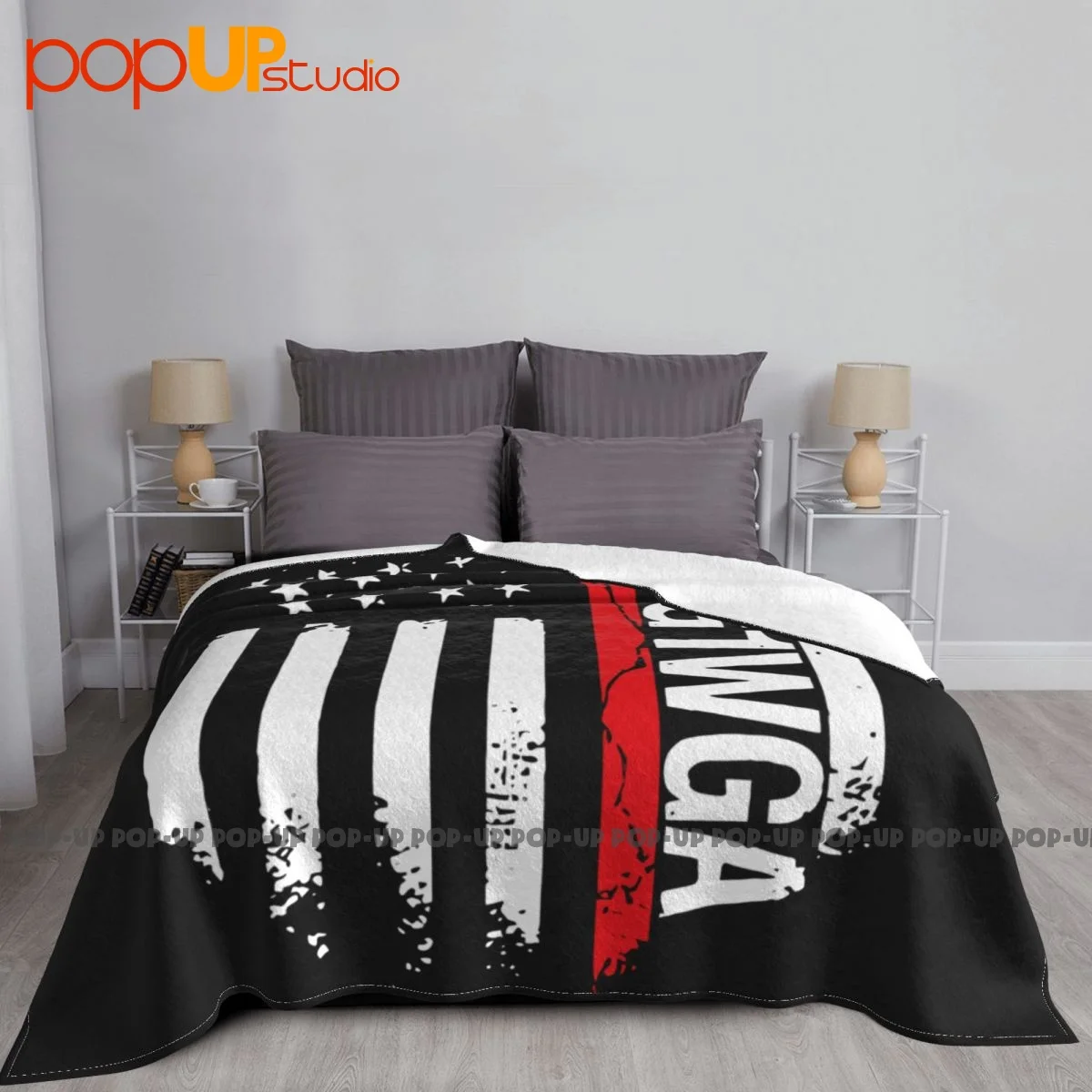 Wwg1Wga American Flag P-482 Blanket Plush Thicken Dual Purpose Cover Blanket Home Decotation