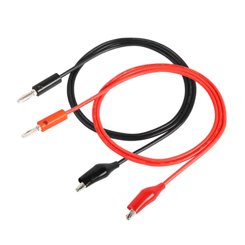 1M Alligator Cilp to Banana Plug Test Cable Lead Connector Dual Tester Probe Crocodile Clip for Multimeter Measure Tool