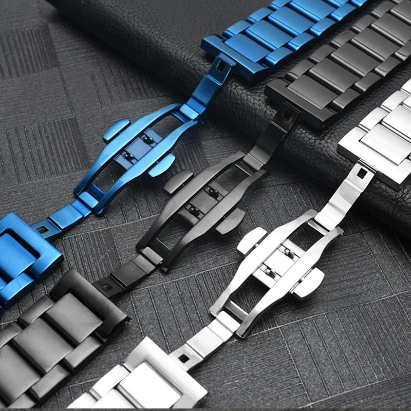 18MM 20 22 24MM do Breitling Jeep kopalne Casio PRG-600 650 włócznik ze stali nierdzewnej pasek do zegarka z solidną precyzją stali