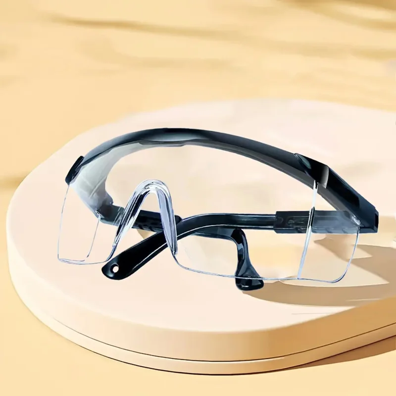 

1/2 Transparent Glasses Lens - Unisex Outdoor Replacement Lenses，Durable Black Frame Compatible with Clear Lenses