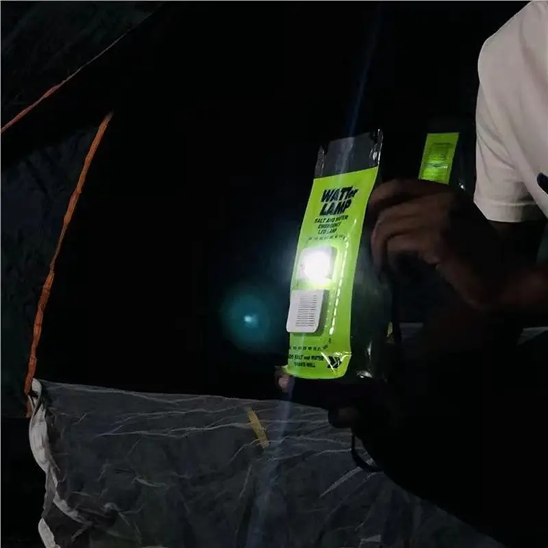 A72P 4X LED Salt Water Emergency Lamp Portable Camping Lamp Waterproof Salt Water Light For Outdoor Camping