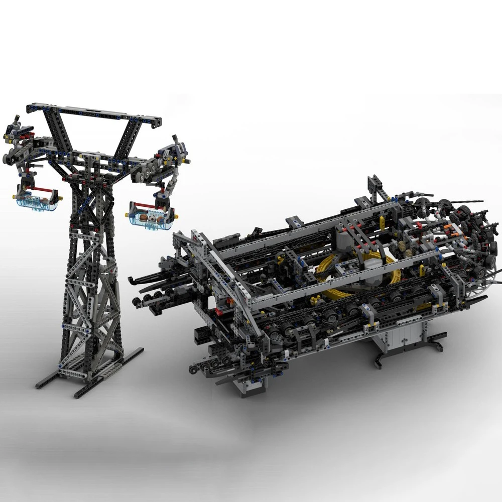 MOC-59230 GBC Chairlift Module Building Blocks MOC Cable Car Transport Ball Assembly Technology Brick Toy Gift