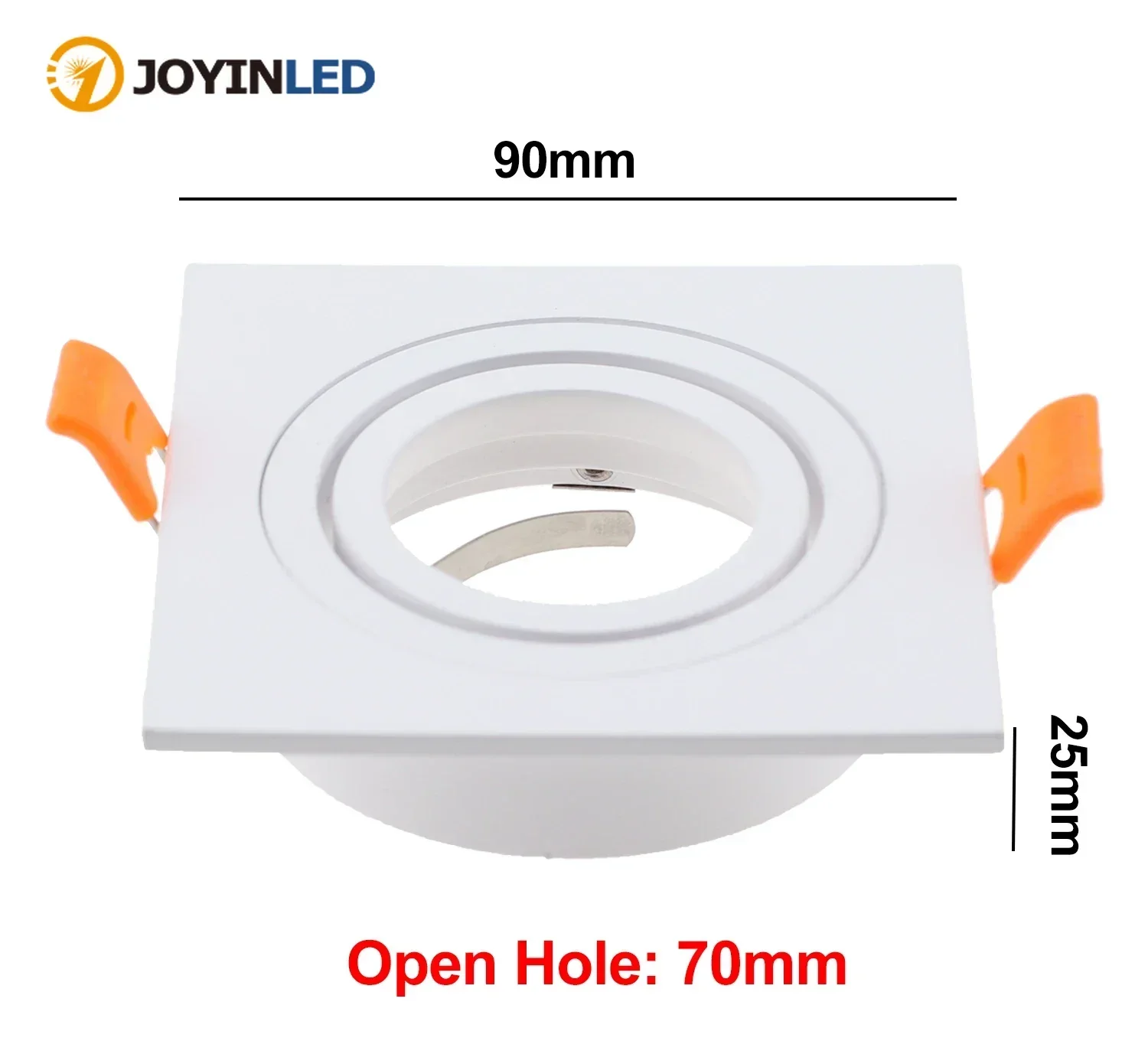 ไฟสปอร์ตไลท์ติดเพดาน LED อลูมิเนียมปรับได้ทรงสี่เหลี่ยมโคมไฟติดเพดานกรอบดาวน์ไลท์ตกแต่งในร่ม