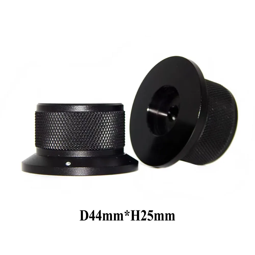 1 Pcs Hifi Amplifier Speaker Aluminum Knob Black Diameter 44mm Height 25mm Potentiometer Volume Control Audiok Nurled Shaf Cap