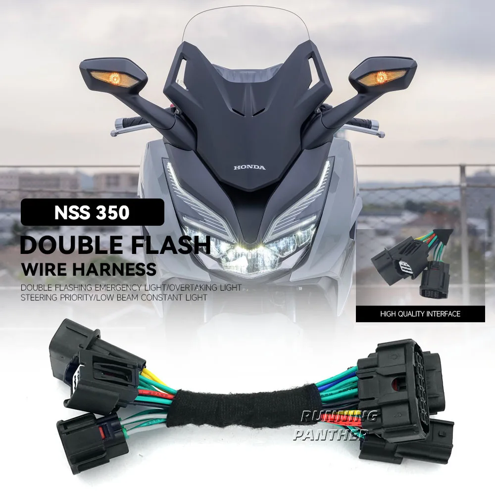 

NEW For Honda NSS 350 NSS350 Double Flash Overtaking Light Switch Special Hazard Warning Light Lossless Wire Harness