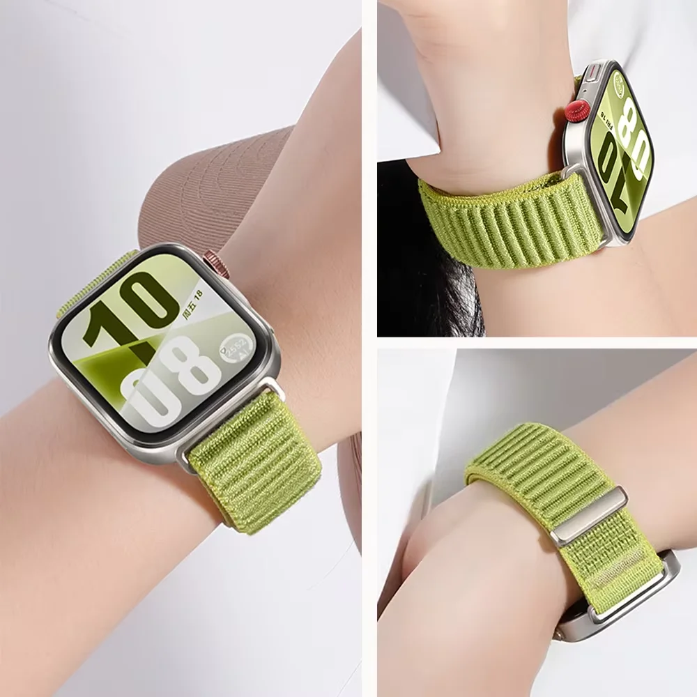 화웨이 워치 핏 4 4 프로용 스포츠 나일론 브레이디드 루프 스트랩 공식 통기성 팔찌 화웨이 워치 핏 3 액세서리