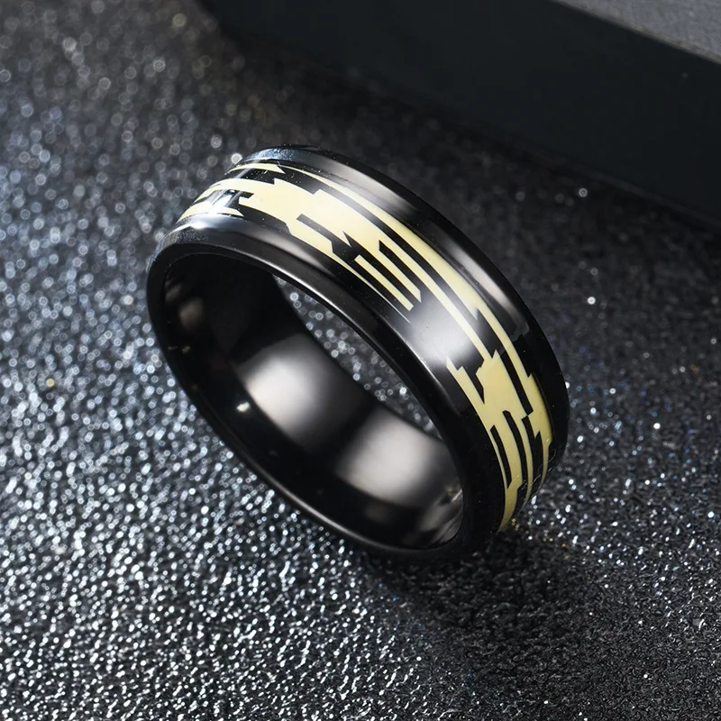 

NUOBING Fashion Gradient Yellow Color Shell Rings Stainless Steel For Men Women Gift Rings Dainty Female Nice Charm Jewelry Gift