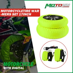 New Digital Motorcycle Tyre Warmer Tire Warmer 120/180 120/190 120/200 Front and Rear Thermo Bike Blankets Fluorescent Green