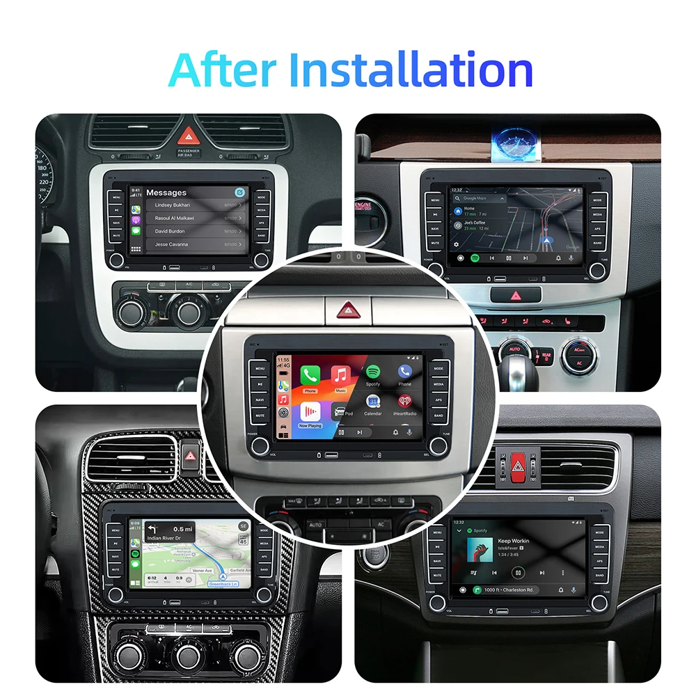 7 بوصة HD تعمل باللمس راديو السيارة العالمي اللاسلكي CarPlay أندرويد السيارات لشركة فولكس فاجن/سيات/سكودا/باسات/جولف/بولو FM BT EQ رئيس وحدة