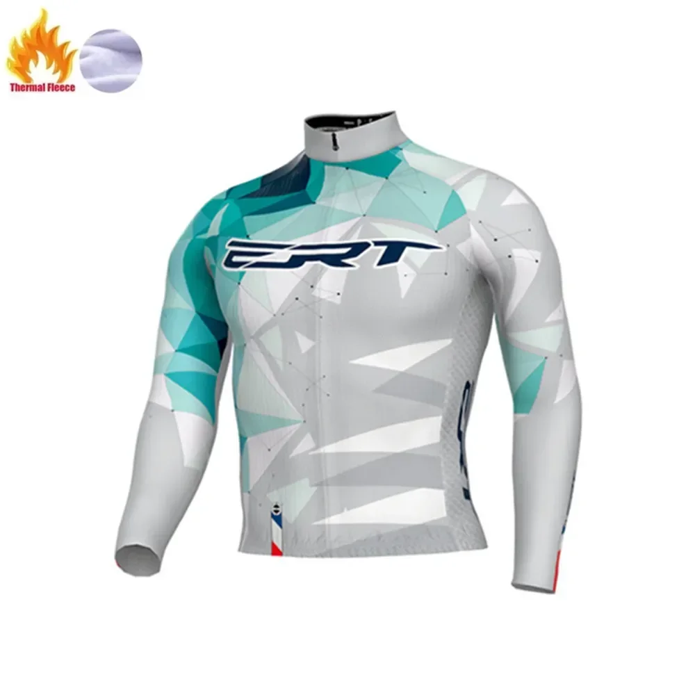 New Elite Ert Racling Cycle Sport Winter Jacket Men Cycling Jersey Thermal Fleece Long Sleeve Coat Mtb Bike Warm Outwear 2023