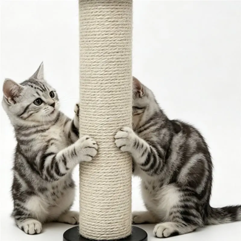 A21Q -Handmade DIY Scratching Post Replacement Post Wear-Resistant Linen Rope Climbing Frame Large, Medium And Small Sizes