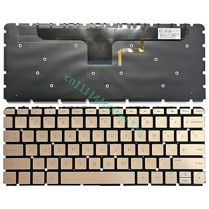 US For HP Envy 13-AB 13-ab016nr TPN-I127 Golden/silvery Laptop Keyboard With backlit 0.3