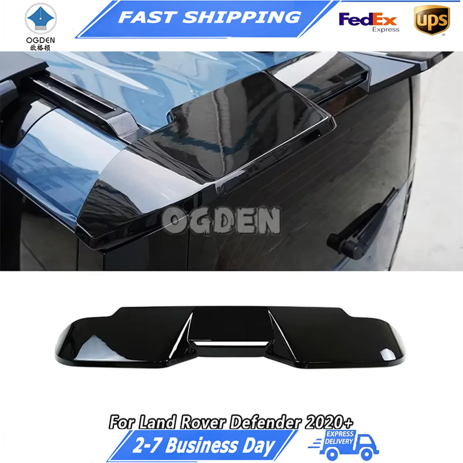 

OGDEN Spoiler Gloss Black High Quality Rear Roof Wing Exterior Auto Parts for Land Rover Defender 90/110 L663