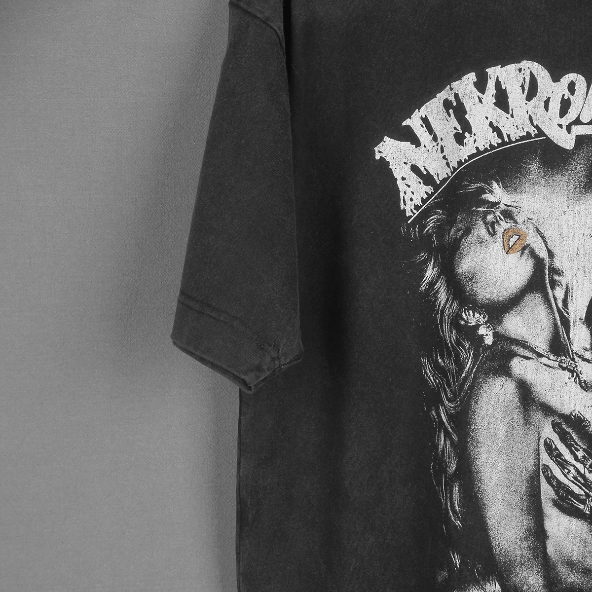 Nekromantik T-Shirt 80S Cult Classic Horror Movie Schramm August Underground Short Sleeves Cotton Retro Summer Men's  Shirt