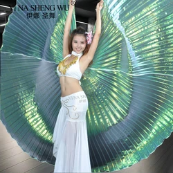 Belly Dance Wing Transparent Colorful Yarn Wings Stage Dance Performance Accessories Belly Dance Isis Wings With Sticks
