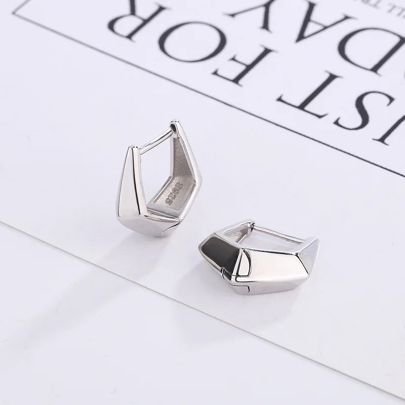 2023 New 100% s925 Silver Earrings in Korea Simple and Cool Style, Versatile Ear Buckles, Sleeping Earrings Without Removing