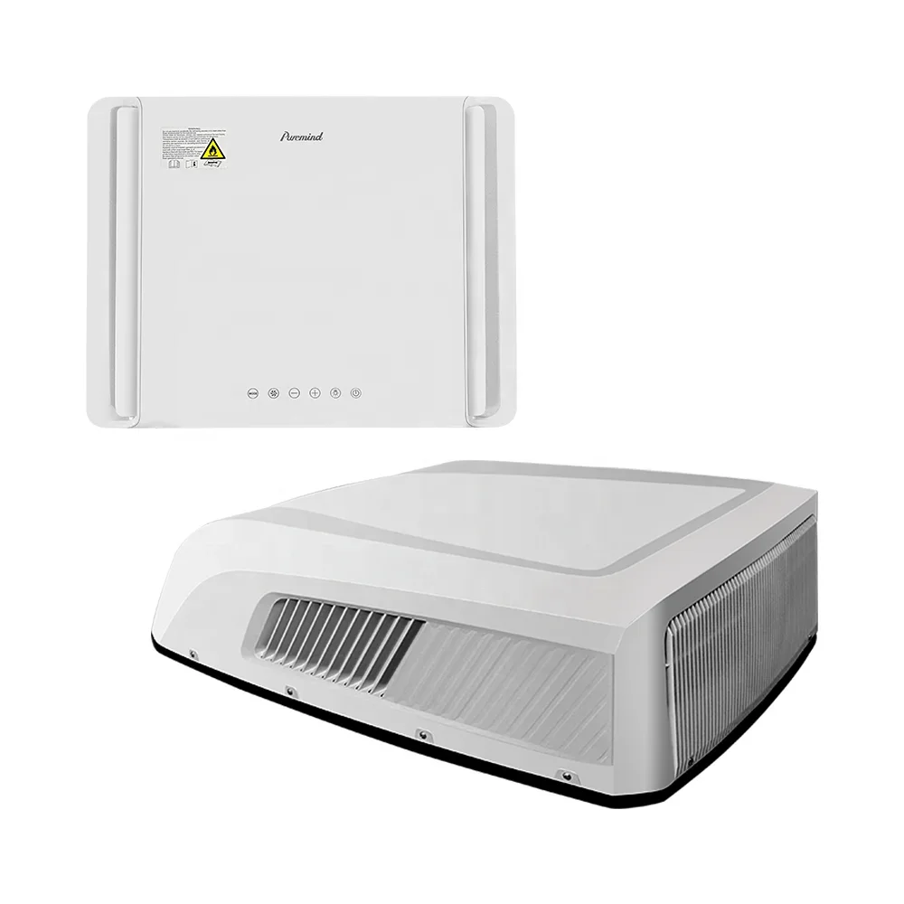 Puremind Gree R32 Rooftop Split RV Air Cconditioner for Motorhome Cars Camper 110V 220V 9000BTU 12000BTU Multi Function