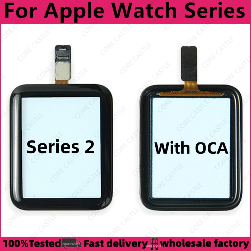 

For Apple Watch Series S2 38MM 42MM OLCD Touch Screen Dgitizer Glass Lens Panel high quality Repair Parts With Pre-installed OCA