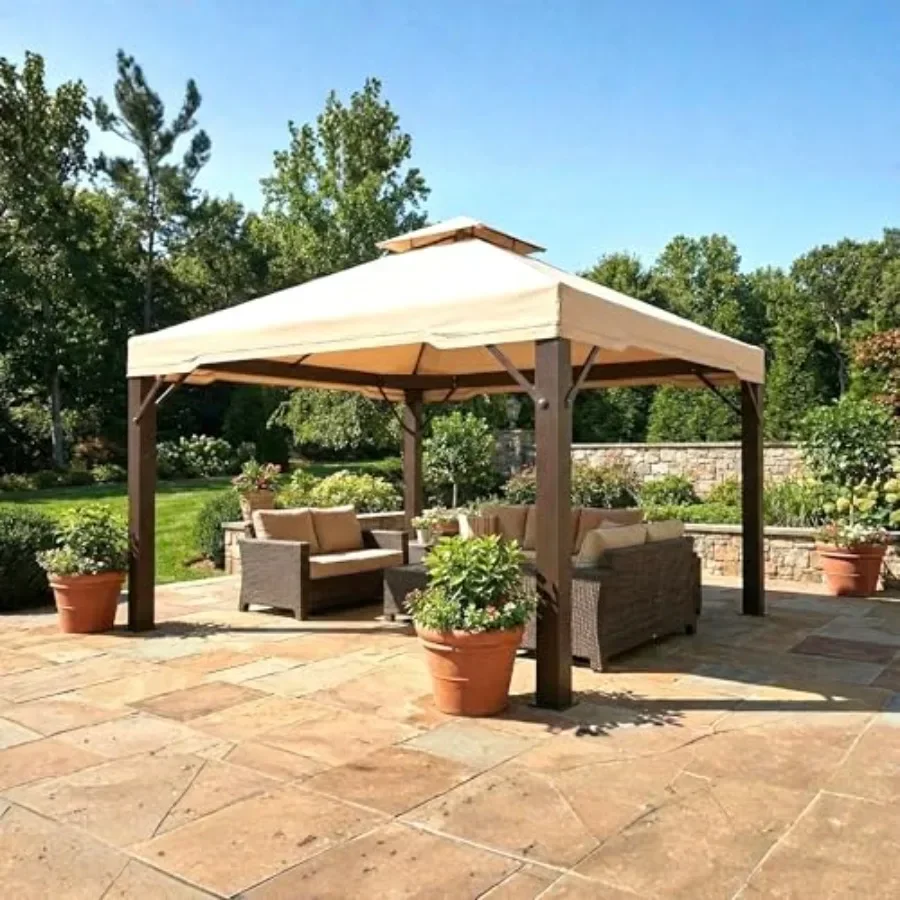 Reinforced RipLock 350 Replacement  Top Cover Compatible with Portofino Toscano 14' x 12' Gazebo Models GREAT-KWAP031-12/14 KWA