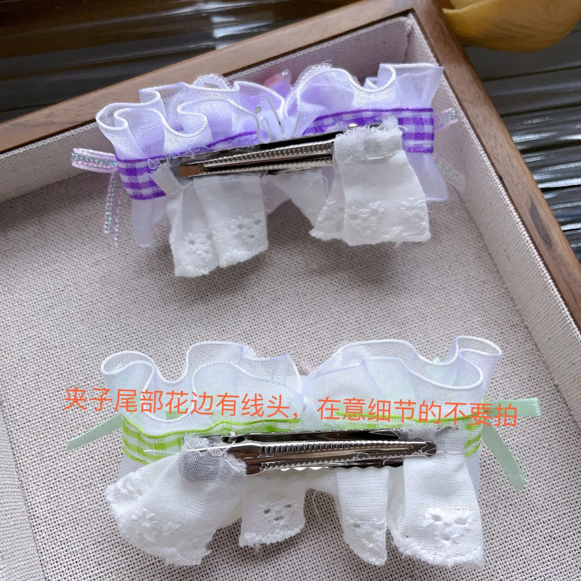 Handmade Ruffled Lolita Series Adorable Cartoon-Style Matching Hair Accessories for Girls