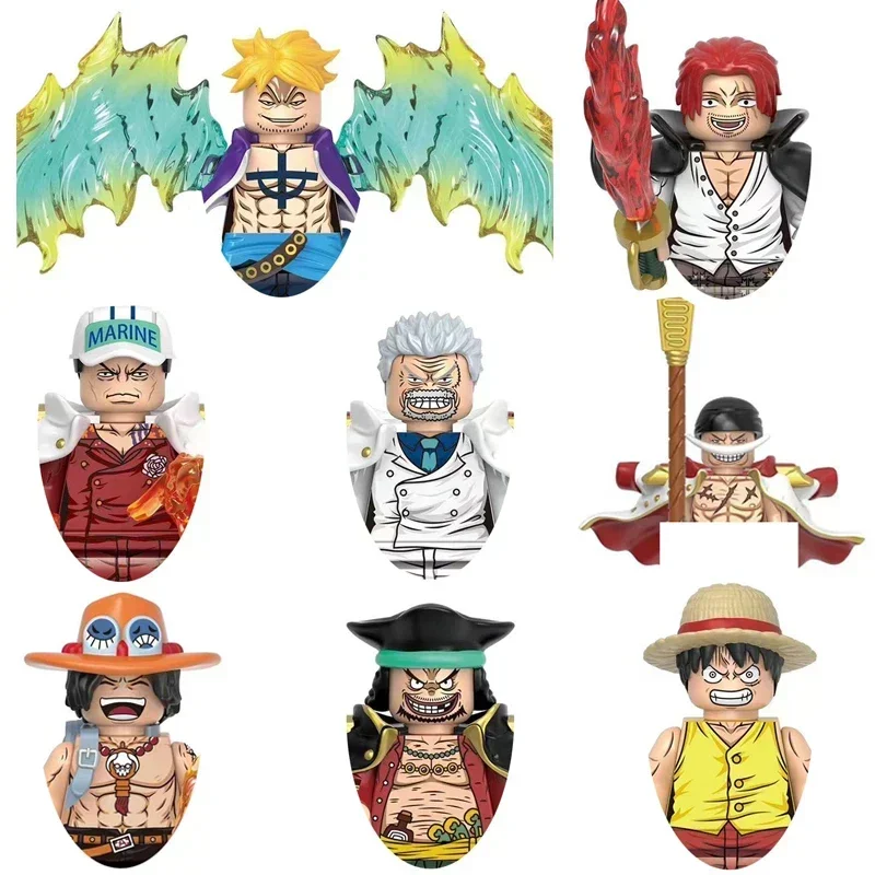 

X0353 DY613 DY623 DY620 DY634 Animation Nika Luffy Sanji Ace Toy Bricks Assembling Doll Building Blocks Birthday Present