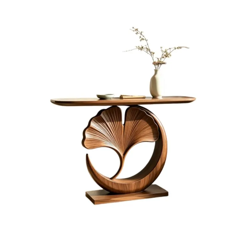 Z20-new chinoiserie modern console table song style aesthetic special-shaped end scene table altar table