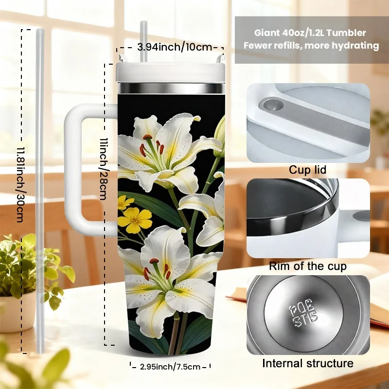 40Oz Stainless Steel Double-Wa - огляд і ціна Sublimation Mug White