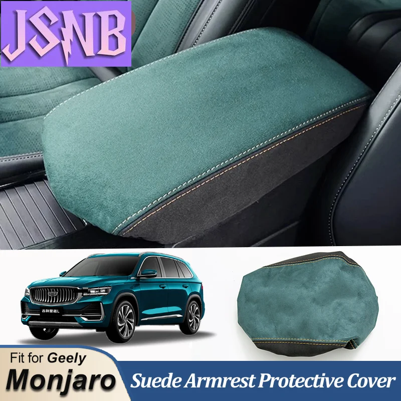 New LINNUNU Fit for Kx11 Geely Monjaro Manjaro 2024 2025 Xingyue L Car Armrest Pad Center Console Protective PU Suede CarAccesso