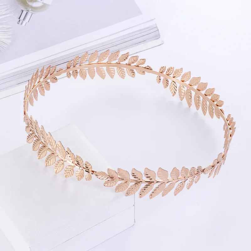 Folhas Branch Metal Headbands para Mulheres, Bridal Hairbands, Leaf Wreath, Hair Hoops, Party Hair Acessórios, Floresta, 6pcs