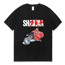 Shakira T Shirt Akira Shotaro Kaneda Motorcycle Japan Anime T-shirts Tokoyo Funny Oversized Streetwear Tee Shirt Men Women Tops