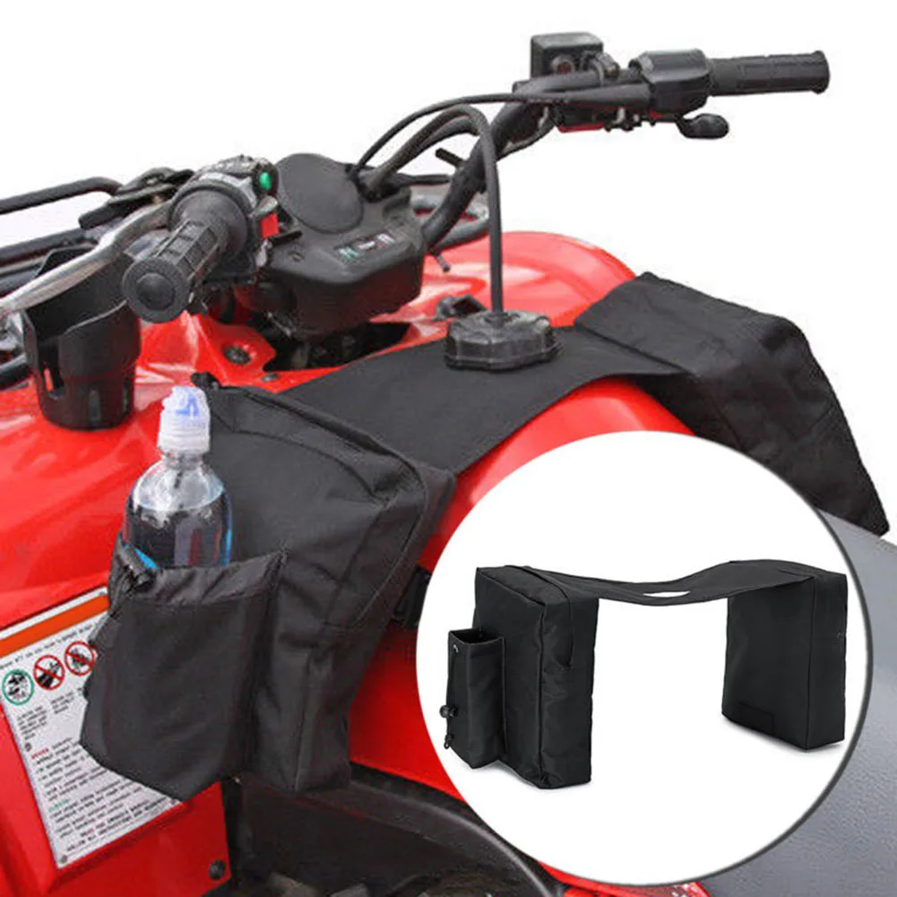 ATV Tank Bag Saddlebag Mobile Fuel Tank Cup Holder For Polaris Dirt Bike Skidoo Easy Installation and Reliable Performance