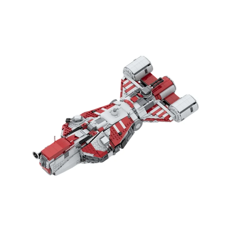 Interstellar Combat Spaceship MOC Blocks Sci-Fi Battle Space Vessel DIY Desktop Display Diorama Toy