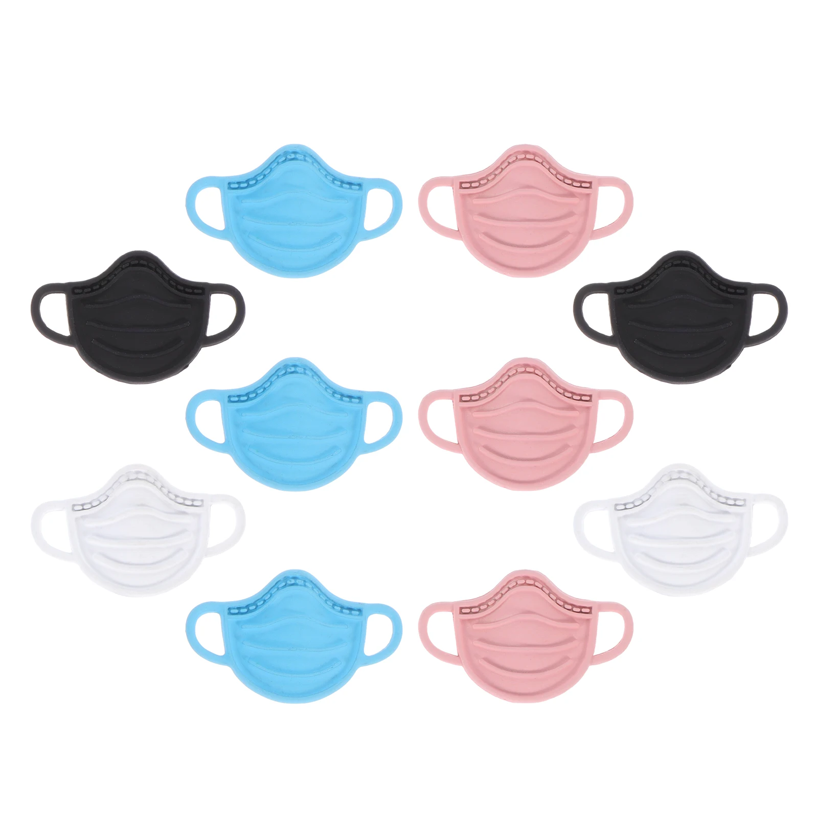 

10pcs Face Mask Shaped Alloy Pendants Lightweight Durable DIY Accessories Jewelry Decors Keychain Charms Necklace Bracelet
