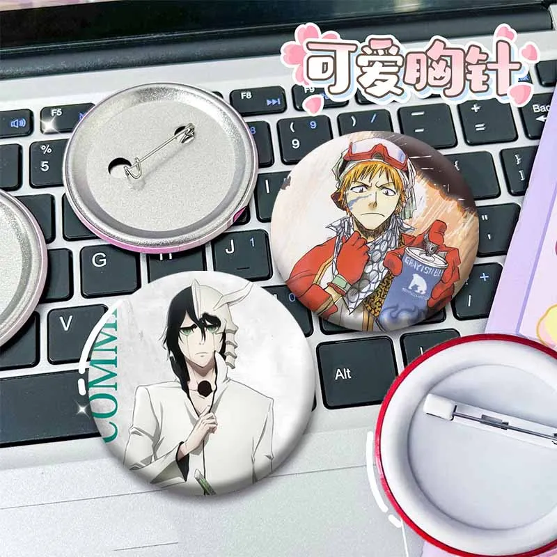 Classic Anime Bleach Brooch Cute Cartoon Character Ichigo Rukia Badge Lapel Pins on Backpack Clothes Jewelry Accessories Gifts