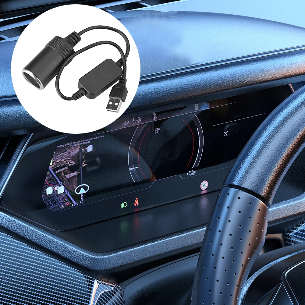 5 فولت USB إلى 12 فولت سيارة محول محول وحدة تحكم سلكية USB ذكر إلى أنثى السلكية تحكم موصل قابس محول إلكترونيات السيارات