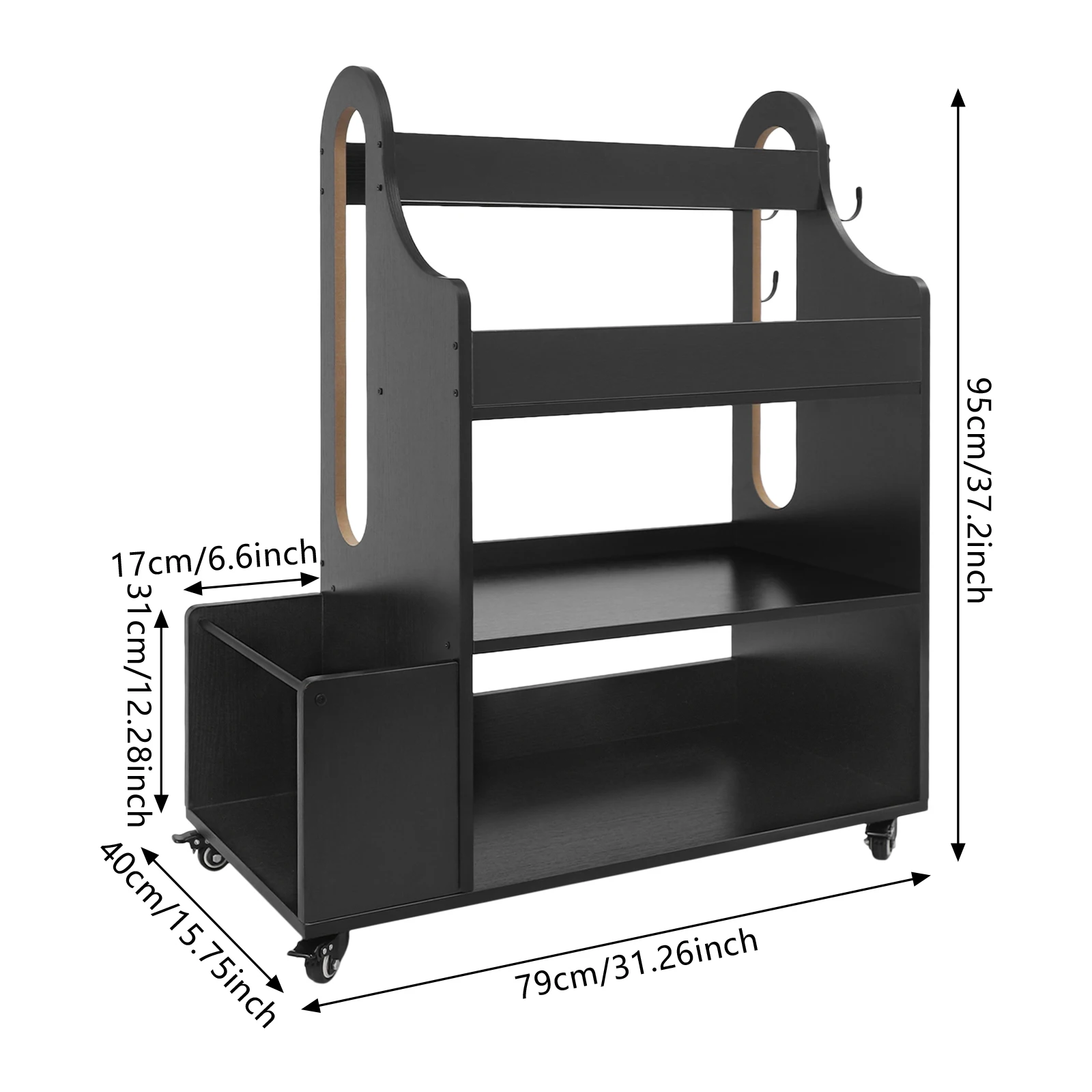 Home Gym Storage Rack Workout Equipment Organizer Yoga Matte Halter mit Rädern