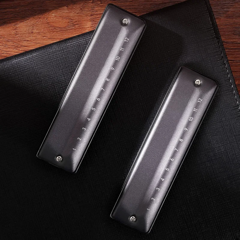 Blues Harmonica Professional A/B/C/D Tone Harmonica Adults Playing 12 Hole Harmonicas Mini Diatonic Children's Harmonicas