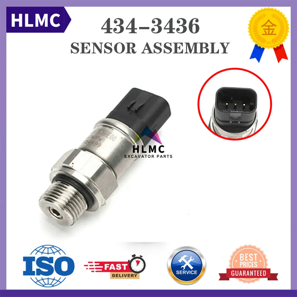 

Excavator Electronic Parts 434-3436 For E320B E325B E330B Excavator Pump Pressure Sensor 4343436 KM16-5YC