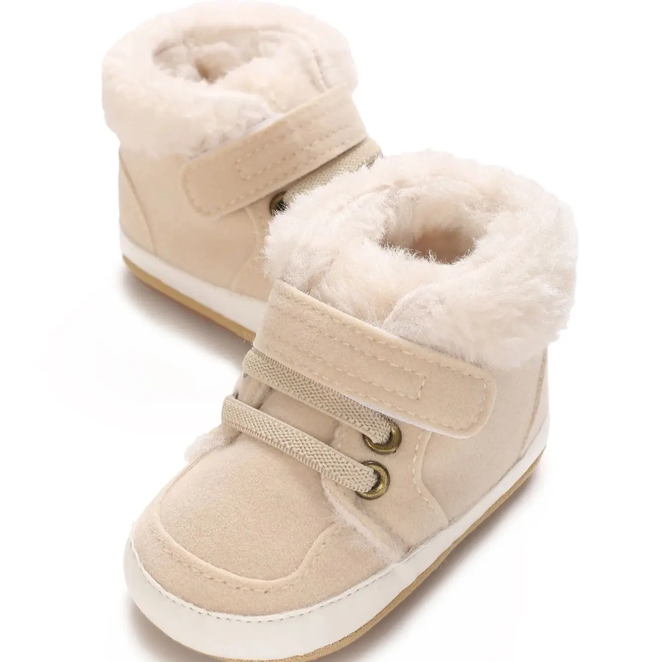 Baby Winter Boots - Soft Cotton Snow Shoes for Toddlers | Warm First Walkers 0-24M | Solid Color Design