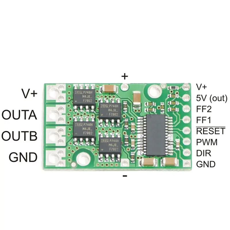 High-Power Motor Drive Module 9A Single-Channel Brushed DC Motor Driver For 5.5-50V And Up To 9A Motor Control Unit