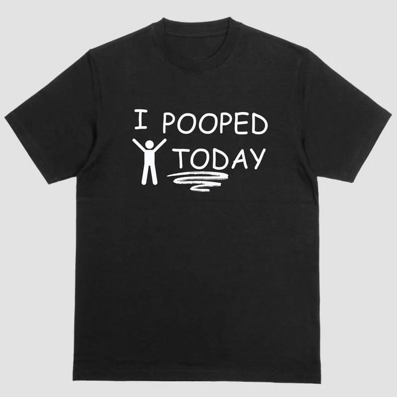 

Funny Graphic T Shirt I Pooped Today Humor Tee Men Women Casual Short Sleeve Cotton Top Novelty Gag Gift for Friends Adults