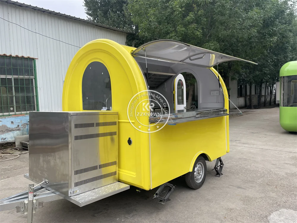 

Mobile Coffee Trailer Fast Food Truck Ice Cream Pizza Truck Snack Pizza Cart Fully Equipped Concession Food Trailer