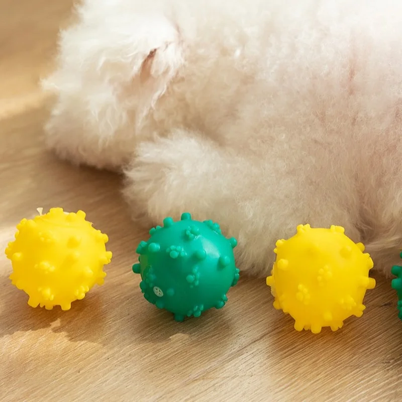Funny Dog Toy with Voice Feature Pet Toy with Sound Generator Durable Thorn Ball Dog Chew Toys for Aggressive Chewers Large