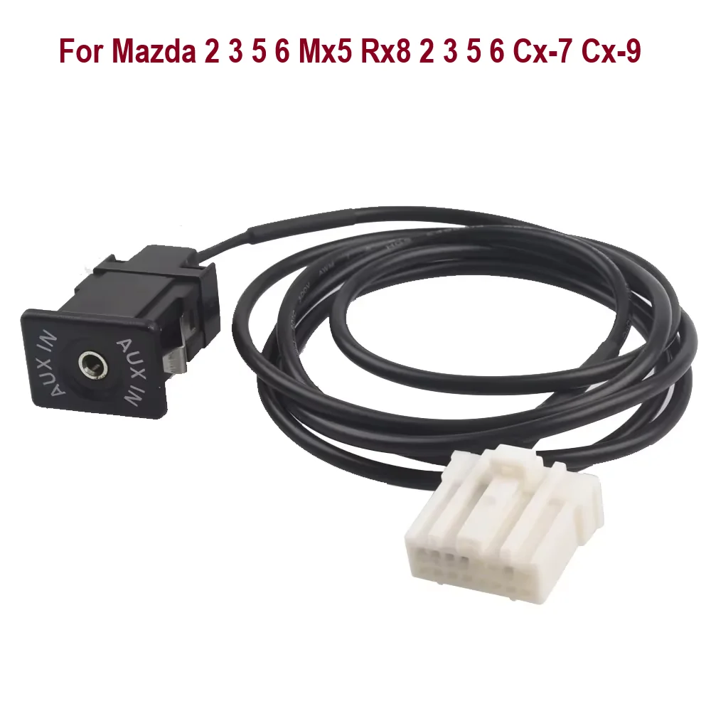 For Mazda 2 3 5 6 Mx5 Rx8 2 3 5 6 Cx-7 Cx-9 Car 16-Pin Aux Audio Cable Socket Bluetooth Module Interface Adapter Cable