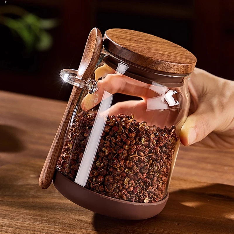 الغذاء الصف الزجاج مختومة جرة التوابل الحلوى السلع الجافة خزان حبوب البن الحلوى المعطرة الشاي تخزين جرة لوازم المطبخ