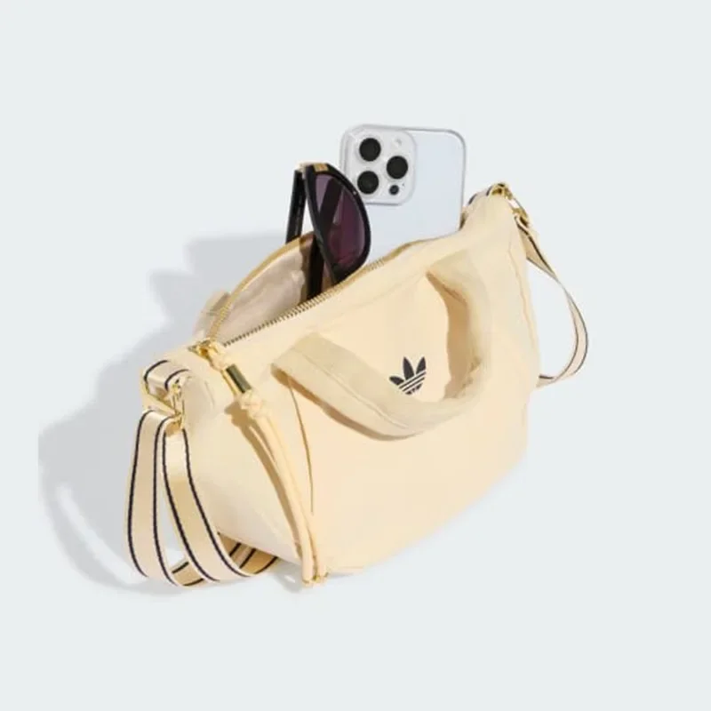 Adidas Women's Clover Adjustable Strap Crossbody Bag, Trendy Sports Daily Commuter Leisure Storage Shoulder Bag LF2411